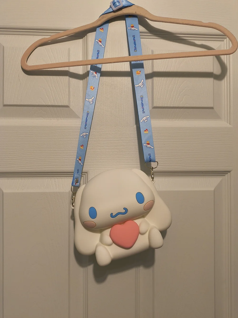 Sanrio Cinnamoroll Heart Crossbody Bag - White with Blue & Pink Accents